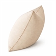 Niva Square Throw Pillow- Linen-Like Ivory- Decorative Stitched trim 24x24