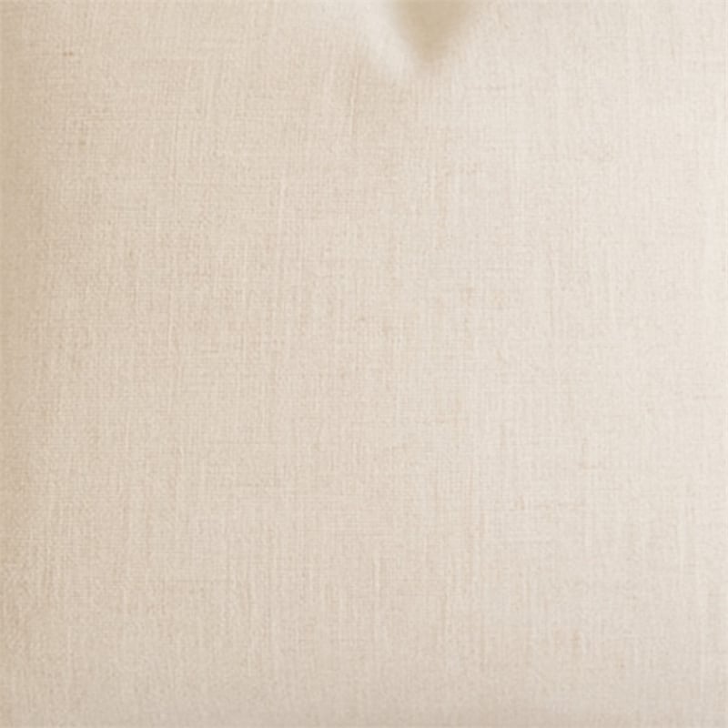 Niva Square Throw Pillow- Linen-Like Ivory- Decorative Stitched trim 24x24