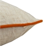 Niva Square Throw Pillow- Thanksgiving Embroidery- Orange Cotton-Blend 20 Inch