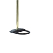 Kyle Arch Floor Lamp- Adjustable Arms- 4 Square Crystal Shades- Black- Gold