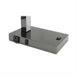 L Shaped LED Desk Lamp- USB and Power Outlet- Rocker Switch- Chrome Metal