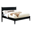 Queen Bedroom Set- Black Wood- 2 Piece Set with Nightstand
