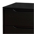 Queen Bedroom Set- Black Wood- 2 Piece Set with Nightstand