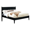 Queen Bedroom Set- Black Wood- 3 Piece Set with 2 Nightstands