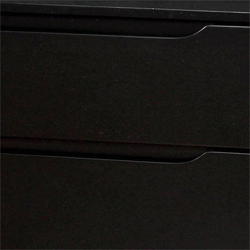 Queen Bedroom Set- Black Wood- 3 Piece Set with 2 Nightstands