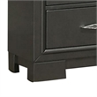 Queen Bedroom Set- Dark Gray- Metallic Gray Wood- 2 Piece Set with Nightstand