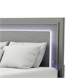 Queen Bedroom Set- Dark Gray- Metallic Gray Wood- 3 Piece Set with 2 Nightstands