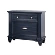 Queen Bedroom Set- Slate Blue- Nickel Wood- 2 Piece Set with Nightstand