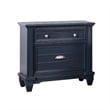 Queen Bedroom Set- Slate Blue- Nickel Wood- 2 Piece Set with Nightstand