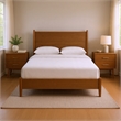 Queen Bedroom Set- Walnut Brown- Nickel Wood- 3 Piece Set with 2 Nightstands