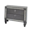 Queen Bedroom Set- Gray- Nickel Wood- 2 Piece Set with Nightstand