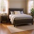 Queen Bedroom Set- Gray- Nickel Wood- 2 Piece Set with Nightstand
