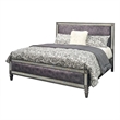 Queen Bedroom Set- Gray- Nickel Wood- 3 Piece Set with 2 Nightstands
