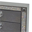 Queen Bedroom Set- Gray- Nickel Wood- 3 Piece Set with 2 Nightstands