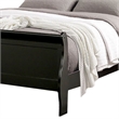 Queen Bedroom Set- Black- Nickel Wood- 2 Piece Set with Nightstand