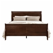 Queen Bedroom Set- Cherry Brown- Bronze Wood- 2 Piece Set with Nightstand
