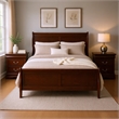 Queen Bedroom Set- Cherry Brown- Bronze Wood- 3 Piece Set with 2 Nightstands