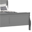 Queen Bedroom Set- Gray- Nickel Wood- 2 Piece Set with Nightstand