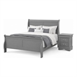 Queen Bedroom Set- Gray- Nickel Wood- 2 Piece Set with Nightstand