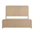 Queen Bedroom Set- Natural Brown Wood- 2 Piece Set with Nightstand