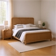 Queen Bedroom Set- Natural Brown Wood- 2 Piece Set with Nightstand
