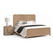 Queen Bedroom Set- Natural Brown Wood- 2 Piece Set with Nightstand