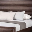 Queen Bedroom Set- Espresso Brown- Gold Wood- 2 Piece Set with Nightstand