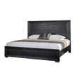 Queen Bedroom Set- Black- Chrome- Nickel Wood- 2 Piece Set with Nightstand