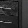 Queen Bedroom Set- Black- Chrome- Nickel Wood- 2 Piece Set with Nightstand