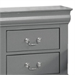 Queen Bedroom Set- Gray- Nickel Wood- 3 Piece Set with 2 Nightstands