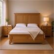 Queen Bedroom Set- Gray- Nickel Wood- 3 Piece Set with 2 Nightstands
