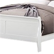 Queen Bedroom Set- White- Nickel Wood- 3 Piece Set with 2 Nightstands