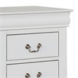 Queen Bedroom Set- White- Nickel Wood- 3 Piece Set with 2 Nightstands