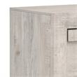 Full Bedroom Set- Beige- Black Wood- 2 Piece Set with Nightstand