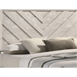 Queen Bedroom Set- Beige- Black Wood- 2 Piece Set with Nightstand