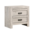 Queen Bedroom Set- Beige- Black Wood- 2 Piece Set with Nightstand