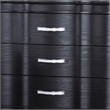 Queen Bedroom Set- Black- Chrome Wood- 2 Piece Set with Nightstand