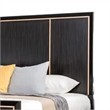 Queen Bedroom Set- Espresso Brown- Gold Wood- 2 Piece Set with Nightstand