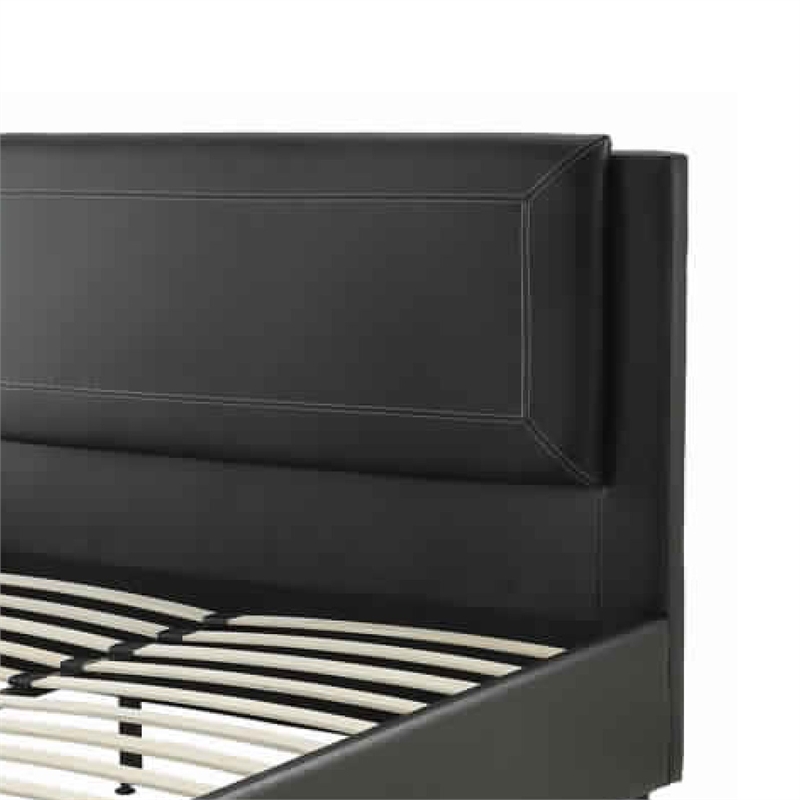 Queen Bedroom Set- Black Wood- 3 Piece Set with 2 Nightstands