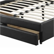 Queen Bedroom Set- Black Wood- 3 Piece Set with 2 Nightstands