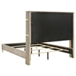 Queen Bedroom Set- Gold-Black- Silver Wood- 3 Piece Set with 2 Nightstands