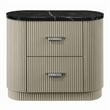 Queen Bedroom Set- Gold-Black- Silver Wood- 3 Piece Set with 2 Nightstands