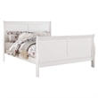 King Bedroom Set- White Wood- 3 Piece Set with 2 Nightstands