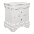 King Bedroom Set- White Wood- 3 Piece Set with 2 Nightstands