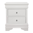 King Bedroom Set- White Wood- 3 Piece Set with 2 Nightstands