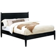 California King Bedroom Set- Black Wood- 3 Piece Set with 2 Nightstands