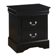 California King Bedroom Set- Black Wood- 3 Piece Set with 2 Nightstands