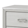 Queen Bedroom Set- White- Nickel Wood- 2 Piece Set with Nightstand