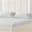 Queen Bedroom Set- White- Chrome Wood- 2 Piece Set with Nightstand