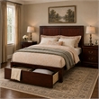 California King Bedroom Set- Cherry Brown-Wood- 3 Piece Set with 2 Nightstands